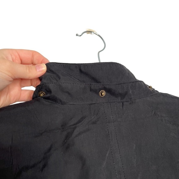 Shinestar Black Anorak Utility Long Line Zip Front Jacket Coat - Picture 8 of 11